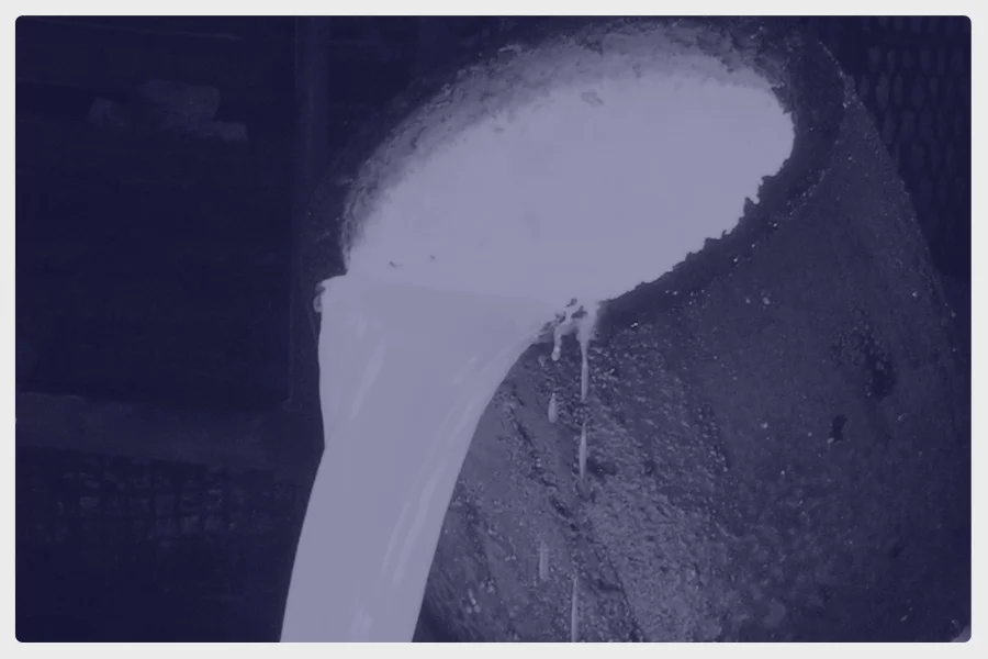metal melting temperature - crucible pouring molten metal